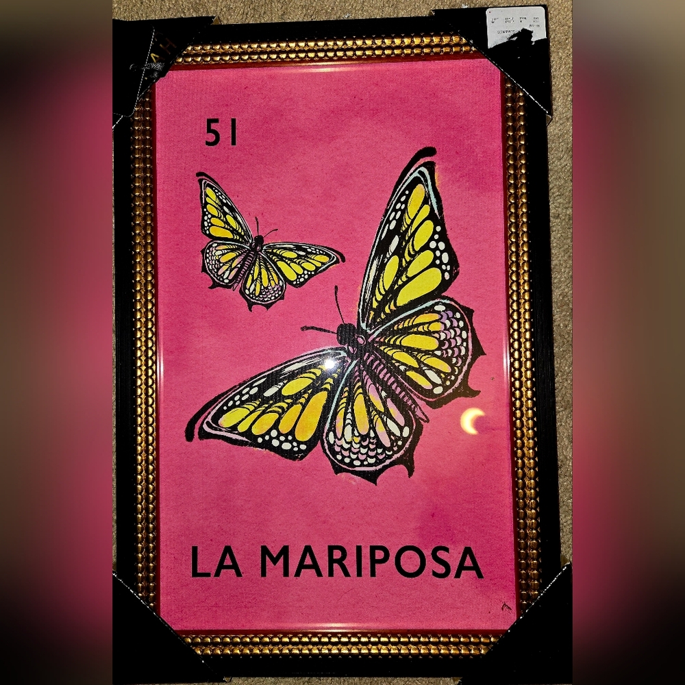 Loteria La Mariposa #51 Wall Art by Sapna Shah